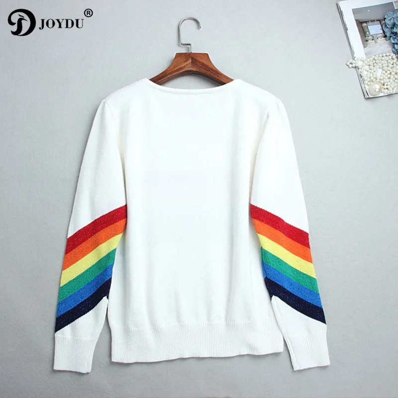 Фото BIG SALE! Knit Sweater Women 2018 Fashion Runway Design Rainbow Patchwork harajuku Loose Winter Pullovers Tops Jumper pull femme Женская BIG SALE! Knit Sweater Women 2018 Fashion Runway Design Rainbow Patchwork harajuku Loose Winter Pullovers Tops Jumper pull femme Женская