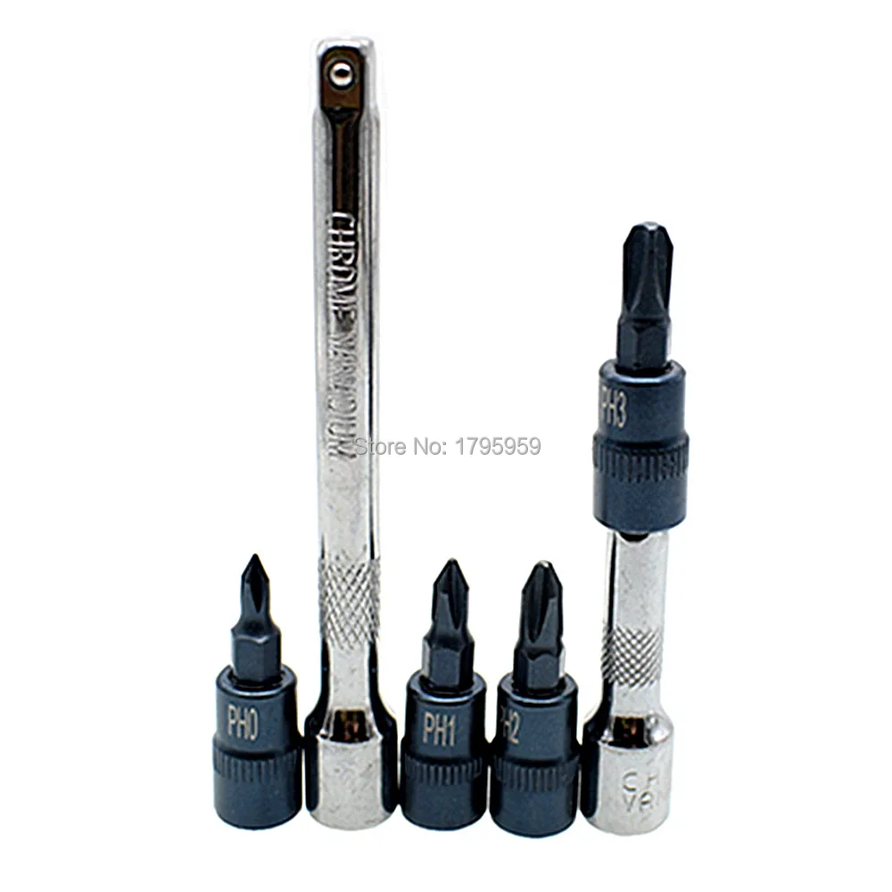 2 шт. 1/4 &quotприводной удлинитель торцевые инструменты с 4 Отвертка Phillips PH0 PH1 PH2 PH3
