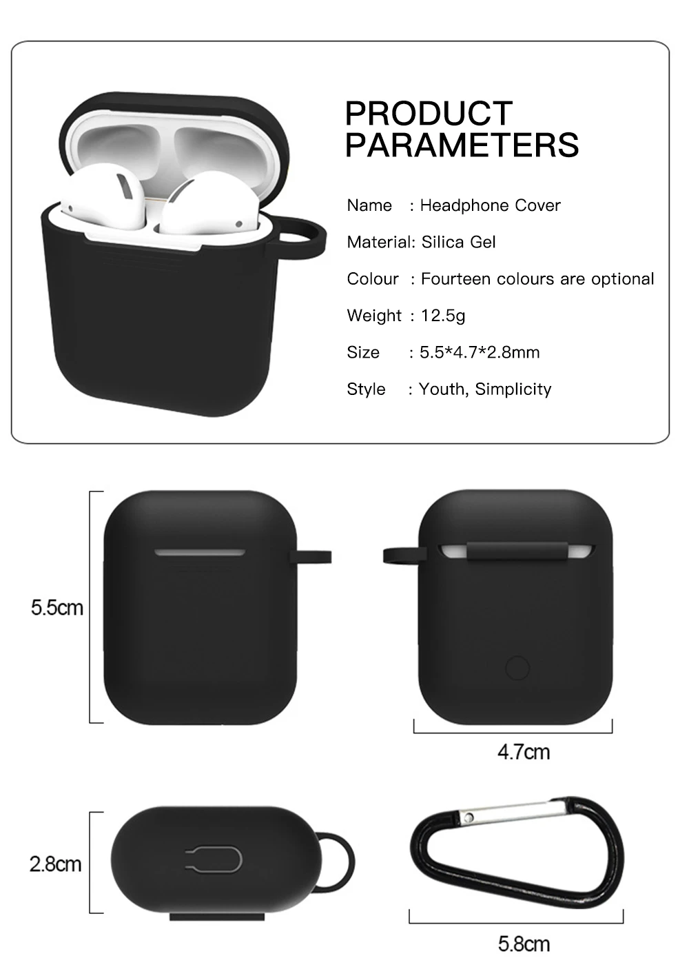 Чехлы для наушников для Apple AirPods, силиконовый чехол, беспроводной Bluetooth Air Pods, мягкий чехол для наушников, защитный чехол, Fundas