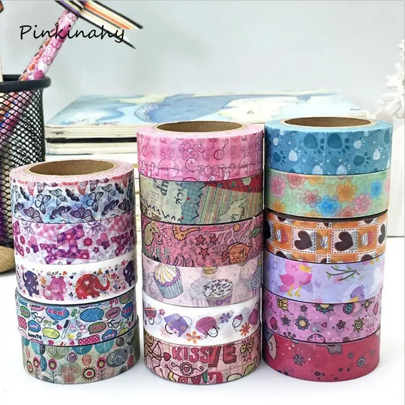 1 шт. креативная DIY Милая кавайная японская мультяшная васи лента милое розовое