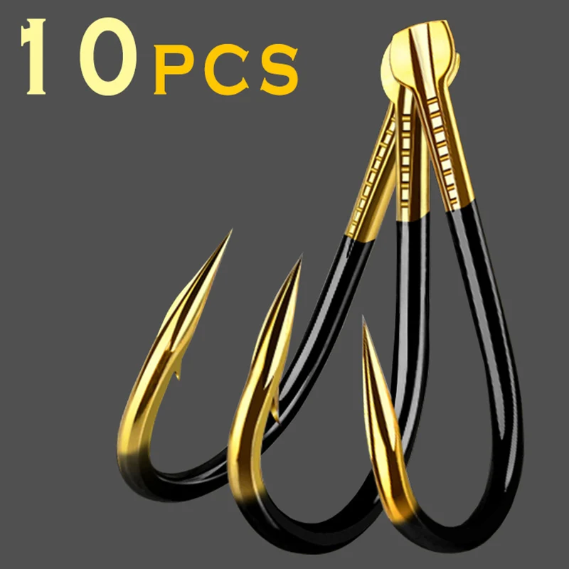 10pcs/Lot Fishing Hooks High carbon steel Alloy quality Barbed AccessoriesCarp Tackle Colored Tungst | Спорт и развлечения