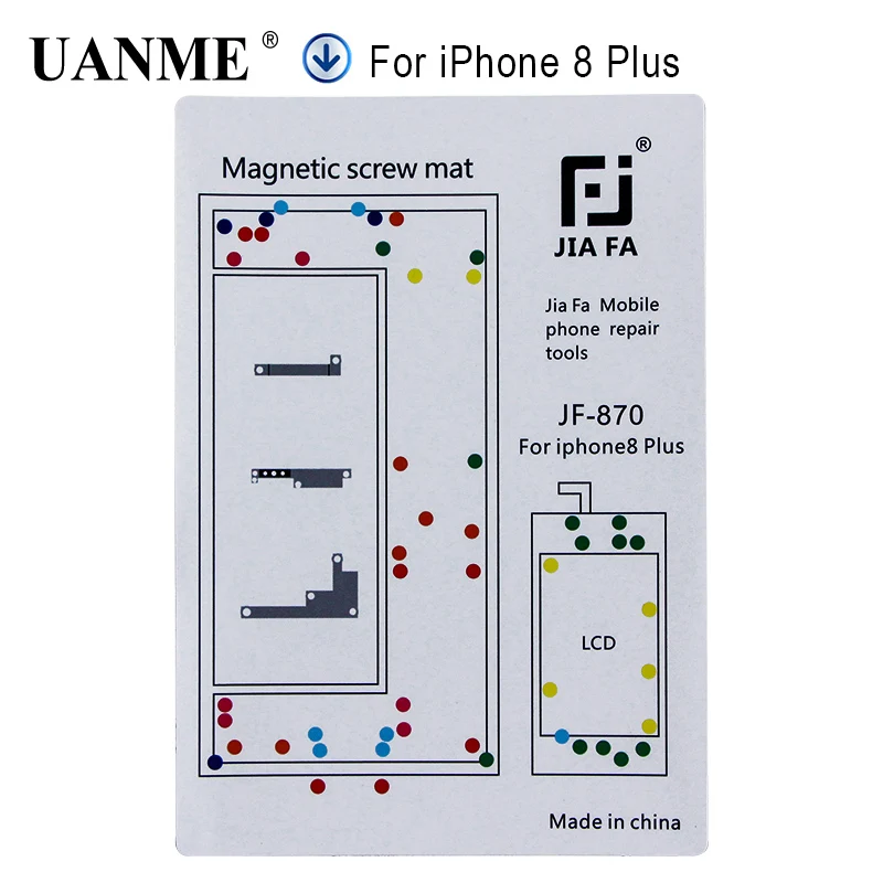 UANME Профессиональный Магнитный винт коврик для Iphone 4 4s 5 5S 6 6plus 6s Plus 7 8 X Руководство