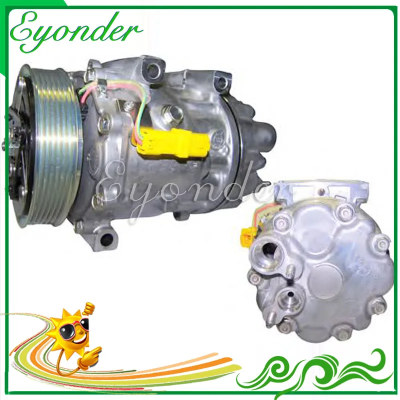 

AC A/C Air Conditioning Compressor Cooling Pump for Lancia Phedra 179 Fiat Ulysse 179X SCUDO 2.0 6453TC 9686061980 6453VE 648744