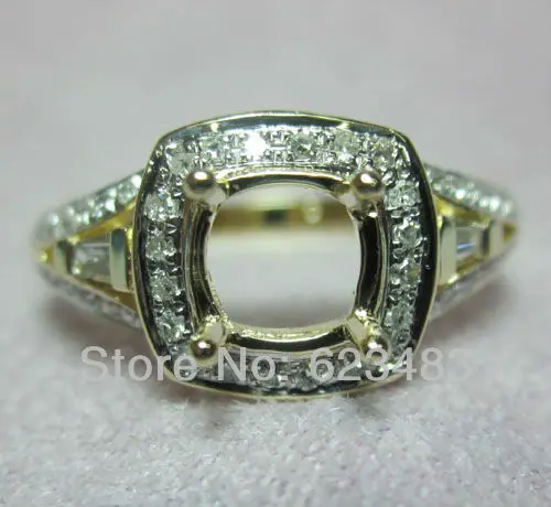 

RINGS NATURAL DIAMOND 6MM ROUND SOLID 14K YELLOW BGOLD SEMI-MOUNT ENGAGEMENT