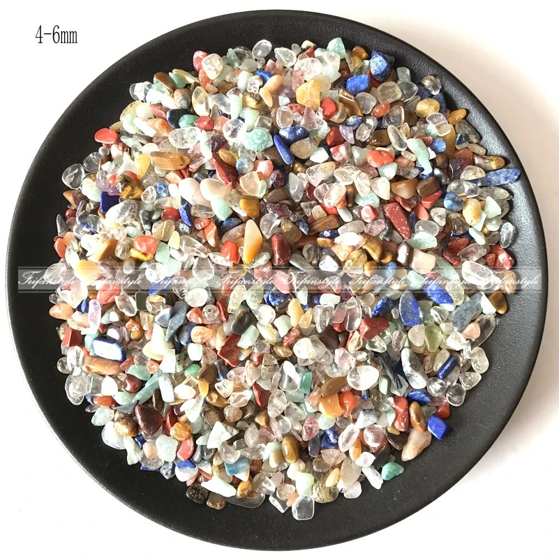 50 г 4 размера натуральный разноцветный кварцевый полированный кристалл гравий
