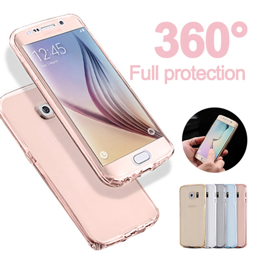 KISSCASE 360 Full Coverage Soft Silicone Case For Samsung Galaxy Note 8 5 4 S8 Plus S7 S6 Edge Ultra Thin Clear Back Cover |