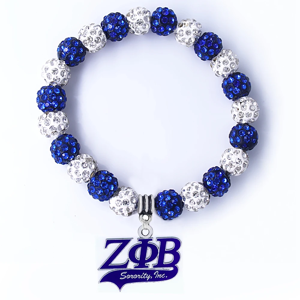 Модный эмалированный браслет с подвесками греческого общества ZETA PHI BETA dove для