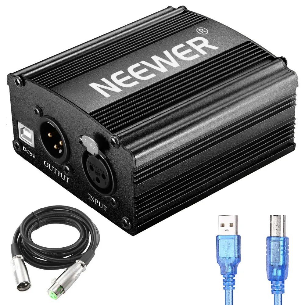 Neewer NW 700 конденсаторный микрофон комплект с USB 48 В фантомный источник питания + 35