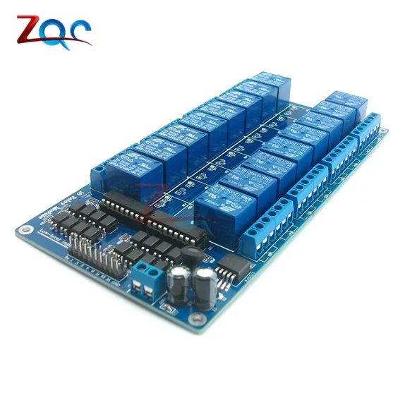 Плата интерфейса релейного модуля постоянного тока 5 в 16 каналов для Arduino PIC ARM DSP PLC