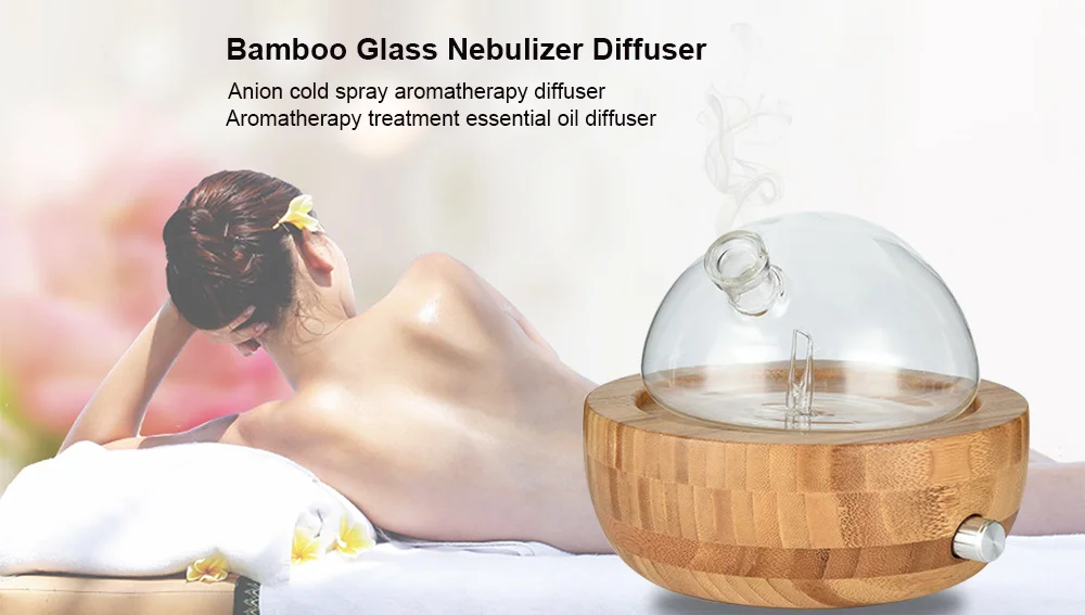 100-240 В Bamboo Стекло ингалятор для эфирных масел диффузор для ароматерапии и увлажнитель