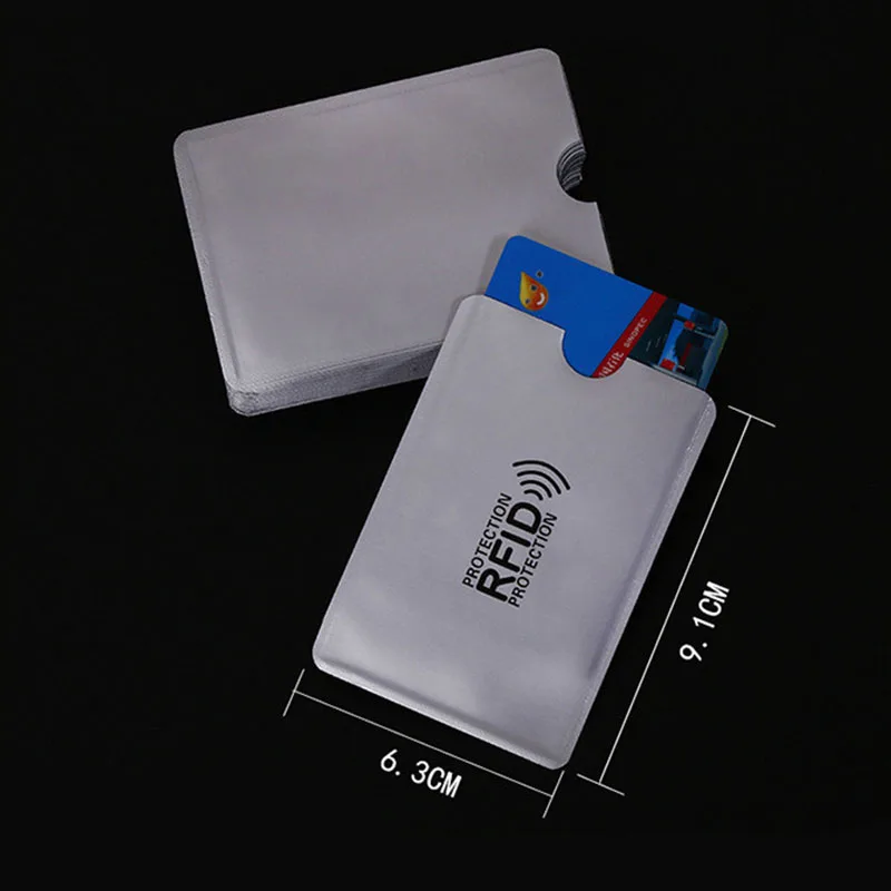 10 шт. защита от сканирования карт для кредитных RFID анти магнитная алюминиевая