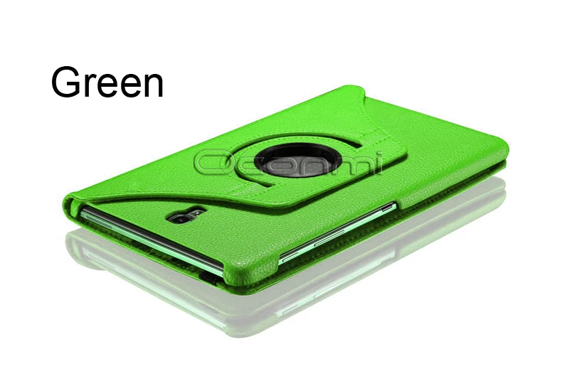 green 360 Вращающийся Кожаный чехол для samsung Galaxy Tab S 8,4 SM-T700 SM-T705c с функцией подставки защитный чехол - Цвет: green