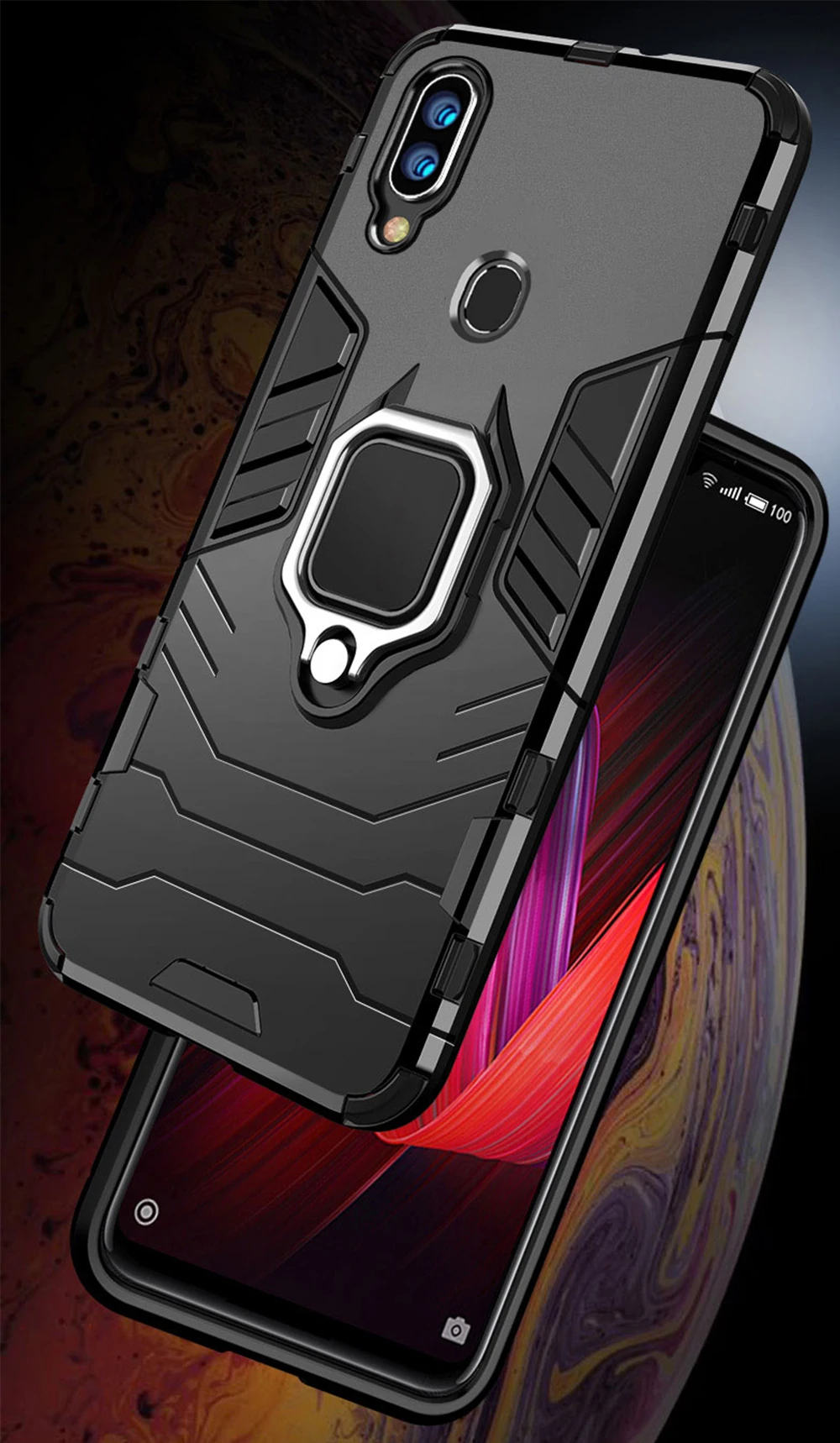 Чехол для samsung Galaxy A40 A30 A20, защитный чехол из поликарбоната, кольцо-держатель для пальца, чехол для телефона samsung A 40 30 20, прочный бампер
