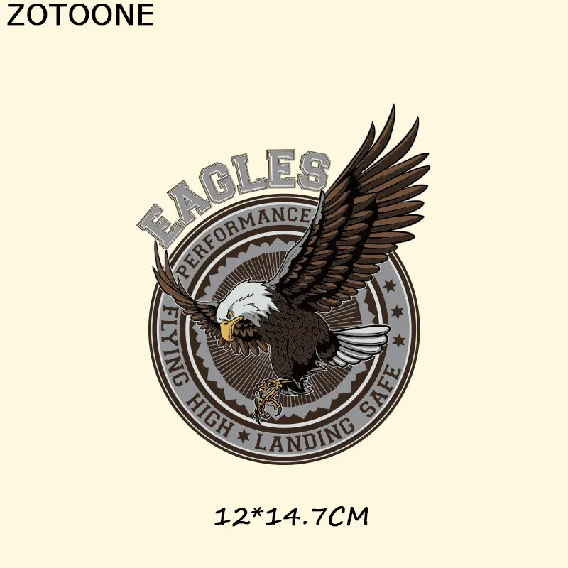 ZOTOONE Цвет наклейка с орлом патчи принт на футболке моющиеся одежда украшения