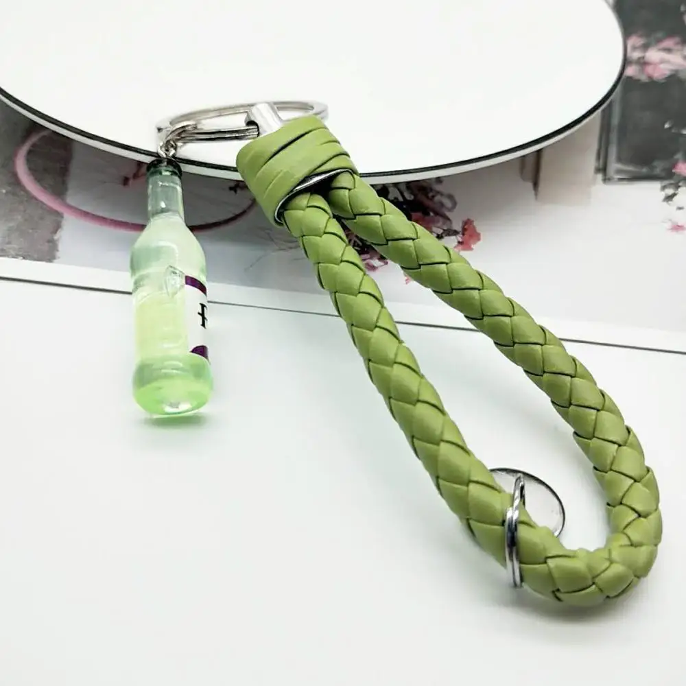 Популярная бутылка для коктейлей модная цепочка ключей кожаная веревка