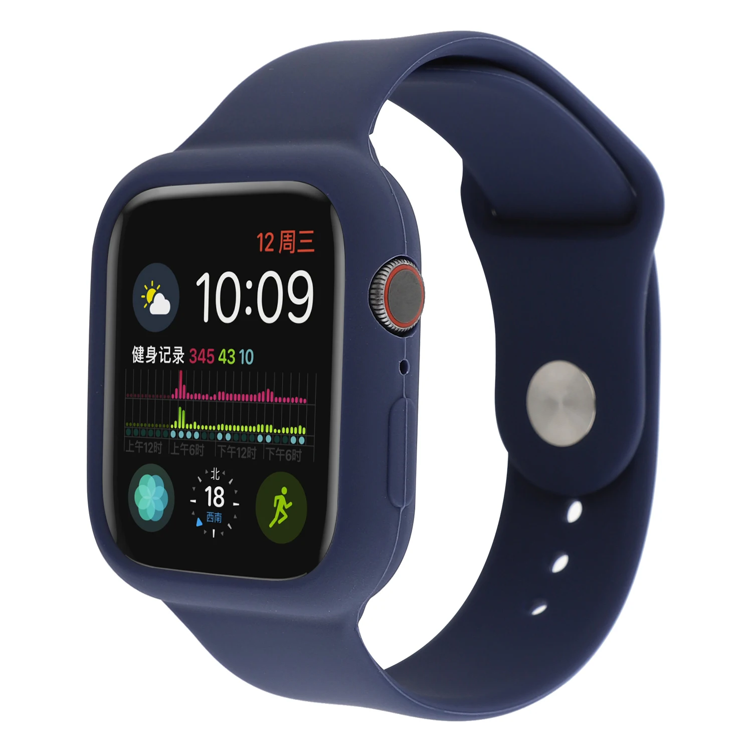 Силиконовый спортивный чехол для Apple Watch 4 3 2 1 ремешок на запястье с защитным
