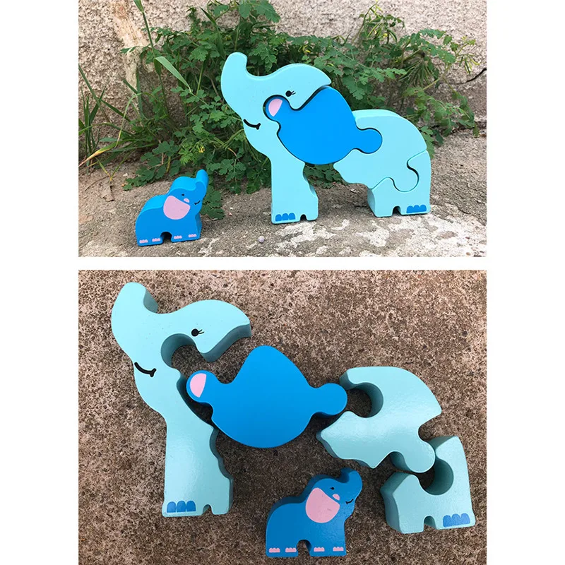 Wooden Toys 3D Puzzle Animal 2-4 Years Baby Educational Puzzles For Children Gifts | Игрушки и хобби