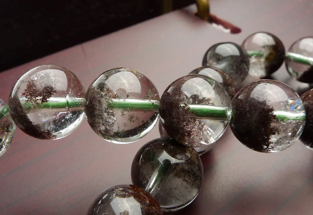 2018 New Arrival Unique Natural Red Phantom Quartz Crystal Round Beads Jewelry Stretch Charm Bracelet Fashion Women | Украшения и