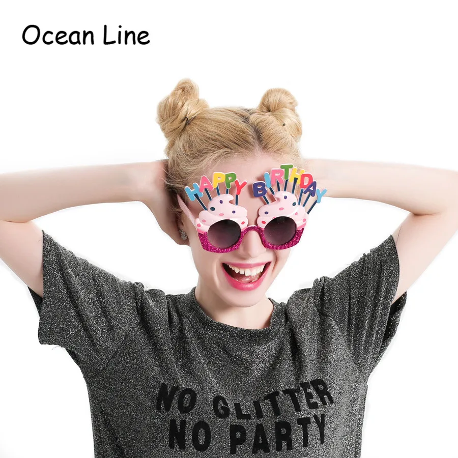 Карнавальные очки для дня рождения в виде двух порций мороженого с надписью.|glasses