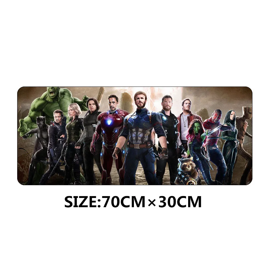 SIANCS 70*30 см Коврик для мыши Мстители Бесконечность войны аниме игровой XL Большой Grande коврик для мыши геймерский коврик для клавиатуры танос Железный человек - Цвет: 7