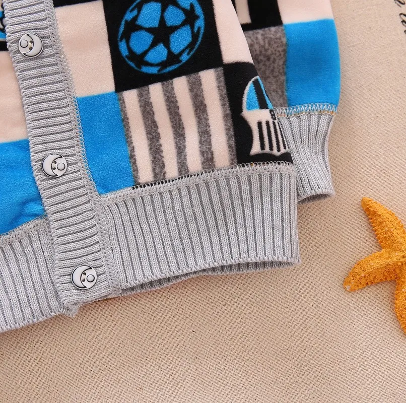 2019 New Baby Sweaters Autumn Winter Knitted Cardigan Plus Thick Velvet Warm Kids Clothes Boys Girls Sweater Casual Outerwear |