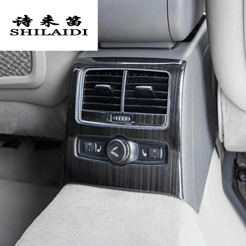 

Car styling Rear air conditioning vent decorative frame outlet trim stickers Covers for Audi A6 C5 C6 interior auto Accessories