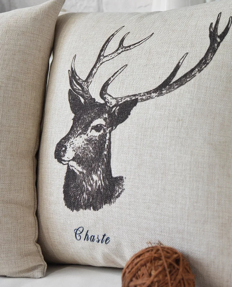 Северный олень Олень Лось Подушка под голову крышка стола льняные скандинавский