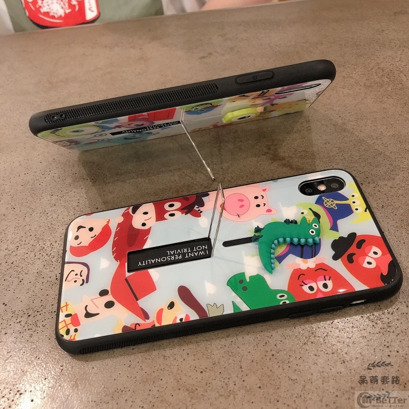 Для iPhone 7/8 plus чехол для телефона с мультяшными монстрами оболочка X/XS Max XR милая