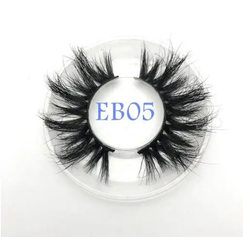 EB05 Новое поступление норковые ресницы 25 мм натуральные длинные 3D норковые полосы меховые ресницы ручной работы цена - Цвет: EB05