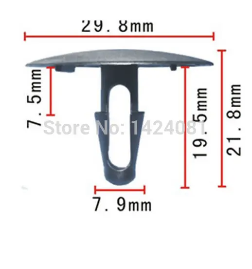 

500x OEM нейлоновый Фиксатор заклепки капота изоляционный фиксатор клипса для Toyota (30x19x7 мм) 90467-09008 9046709008