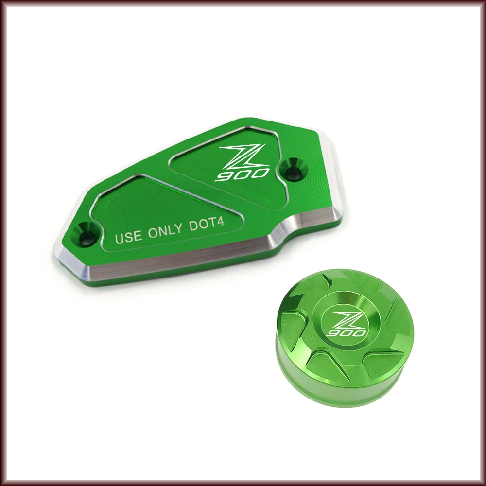 

Front Rear Brake Fluid Reservoir Cover For KAWASAKI Z900 Z 900 2017-2019 Master Cylinder Cap Motorcycle Accessories CNC Logo