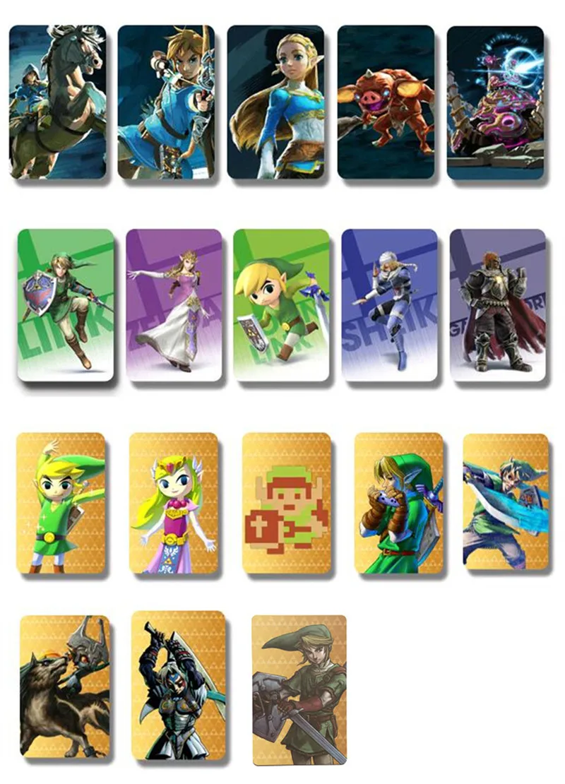 18 шт. NTAG215 игра NFC карты герой данных тег 20 сердце волк Ссылка для Zelda Дыхание