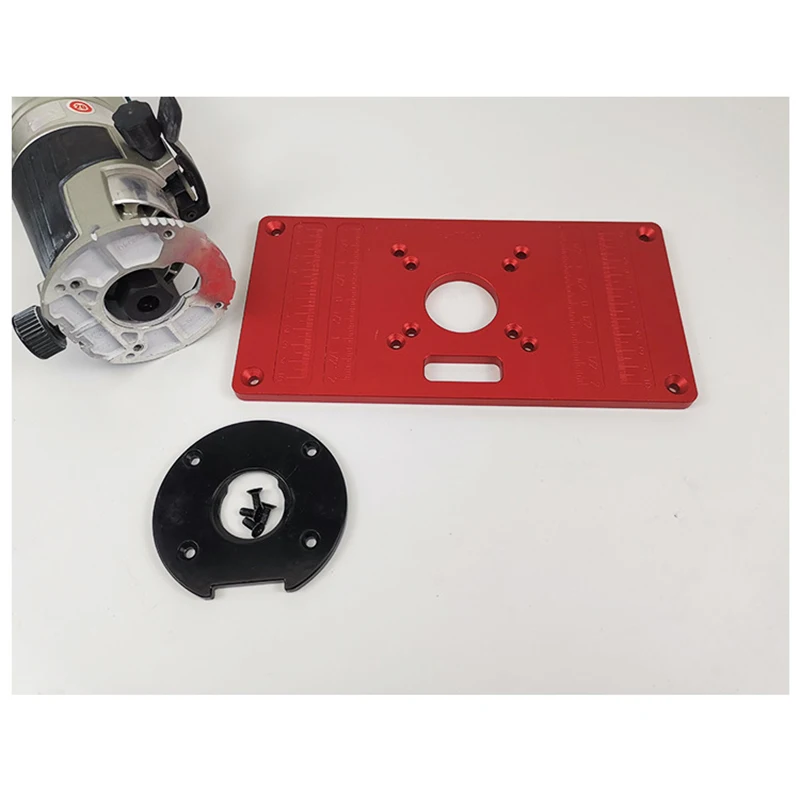 RT0700C universal 2 in 1 Aluminum Router Table Insert Plate Router Table Plate for Woodworking Benches