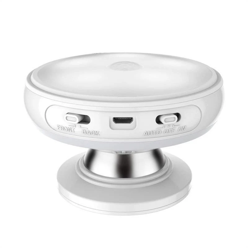 360 градусов вращающийся датчик движения светодиодный ночник USB перезаряжаемая