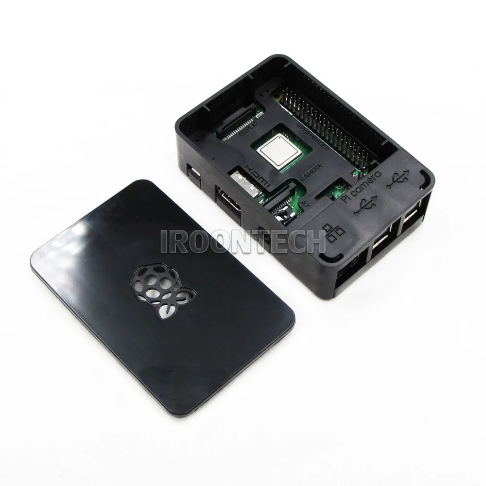 Чехол J1: официальный оригинальный чехол Коробка для Raspberry PI 3 Модель B PI3 и 2 Черный