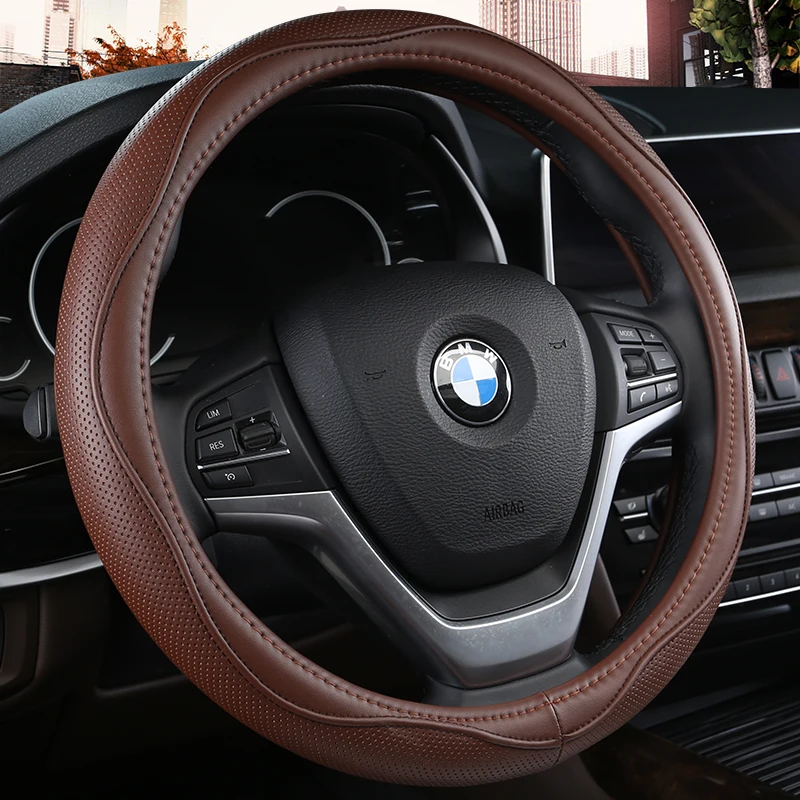 Sport Style Microfiber Leather Auto Car Steering Wheel Cover Universal 15 Inch | Автомобили и мотоциклы