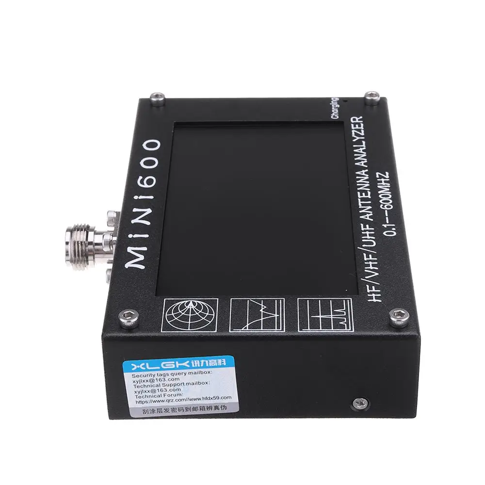 MINI600 5 V/1.5A HF VHF UHF антенна анализатор 0,1-600 MHZ счетчик частоты КСВ метр 0,1-1999 с 4," TFT lcd сенсорный экран