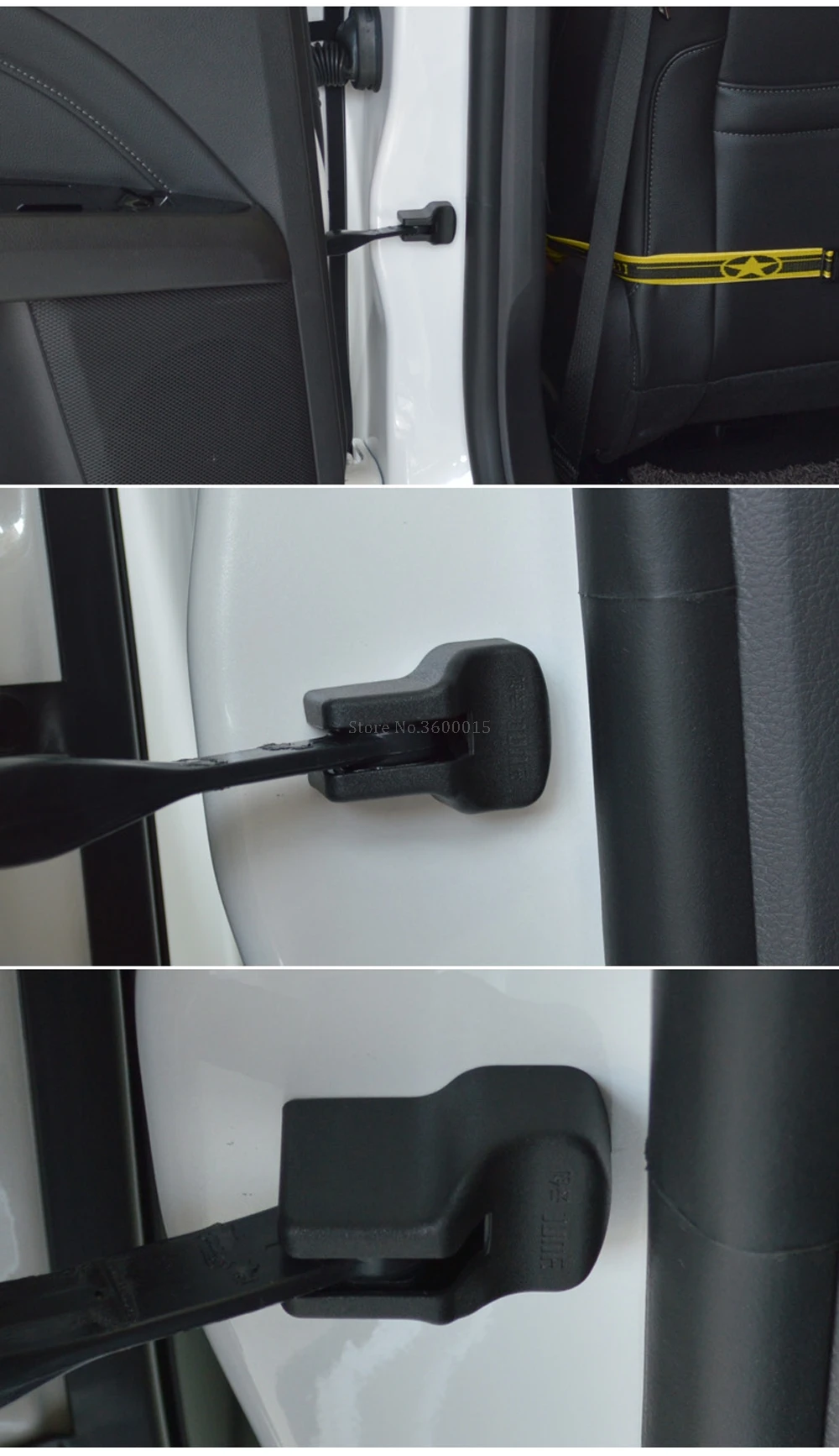 Car Accessories For Kia Rio 4 X-line 2018 2019 ABS Plastic Door Stop Limiting Stopper Protection Cover Trim Limitter Sticker | Автомобили