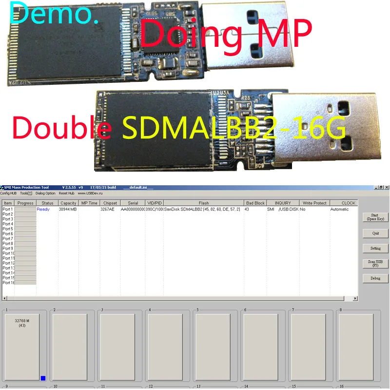 SM3267L AE UFD PCBA, 3267AE USB3.0 флэш-накопитель PCBA, DIY Набор udf, TSOP48+ LGA60 специальная накладка, только для некоторых iPhone LGA60 E2NAND