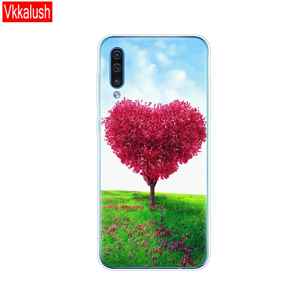 80141 Чехол для samsung Galaxy A50 Чехол Мягкий силиконовый чехол для телефона samsung A50 A505 A505F SM-A505F 6," прозрачный чехол - Цвет: 80141