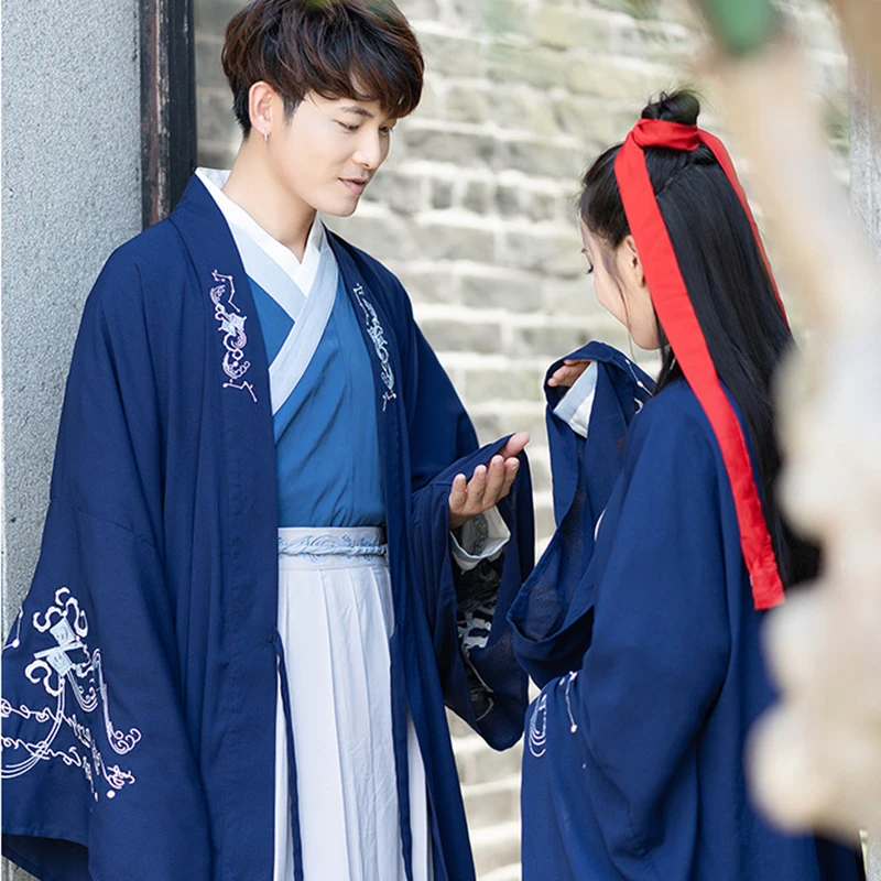 Hanfu мужской Китайский народный танец костюм для женщины ханьфу косплей древние
