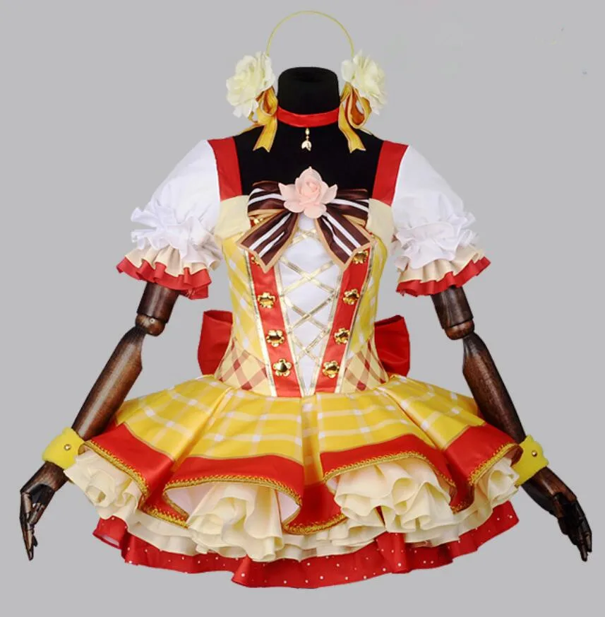 Женский костюм для косплея love live милая аниме вечевечерние на Хэллоуин cos Hoshizora Rin