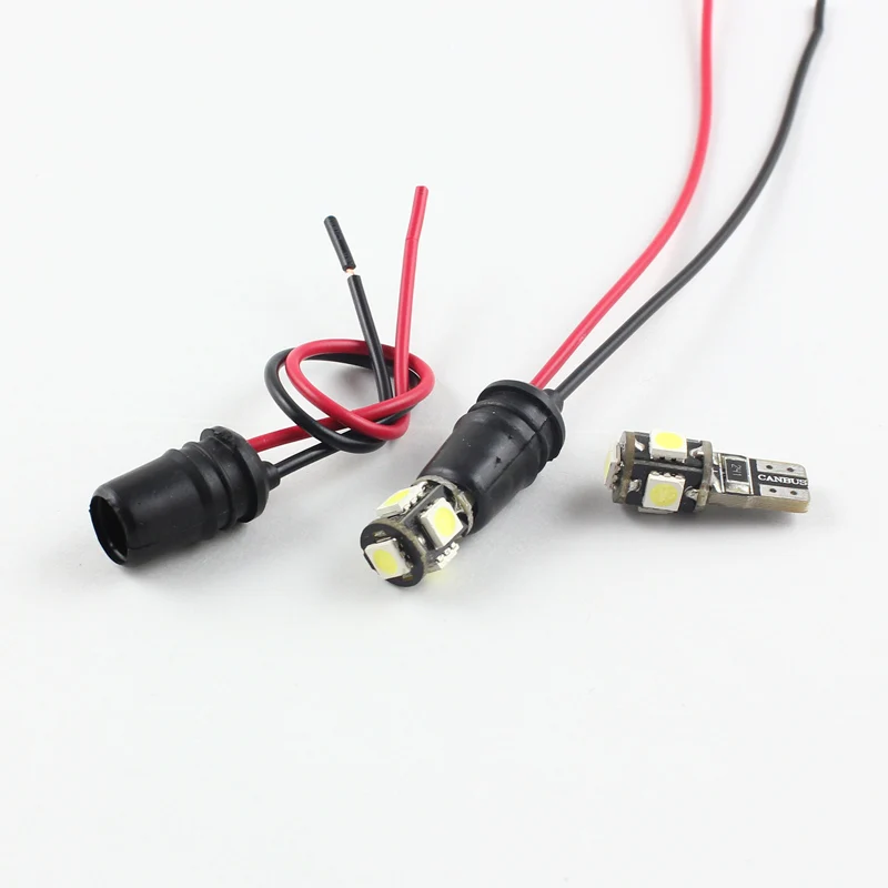 Rockeybright 8-500 шт. T10 W5W 194 Автомобильный светодиодный светильник с лампочками Кабельный соединитель T10 светодиодный светильник на танкетке
