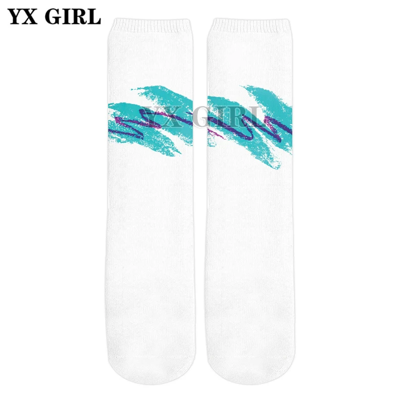 YX GIRL-calcetines de Jazz en 3d para hombre y mujer, medias casuales con estampado 3D de copa de papel, para verano, 2018