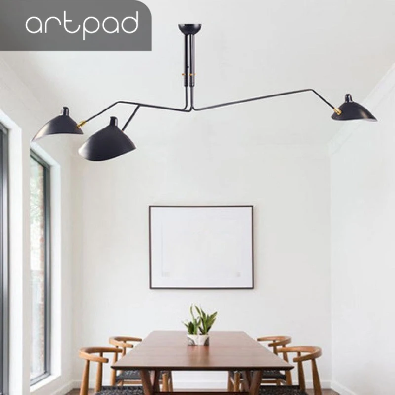 Винтажный потолочный светильник Artpad E14 железный скандинавский регулируемый для
