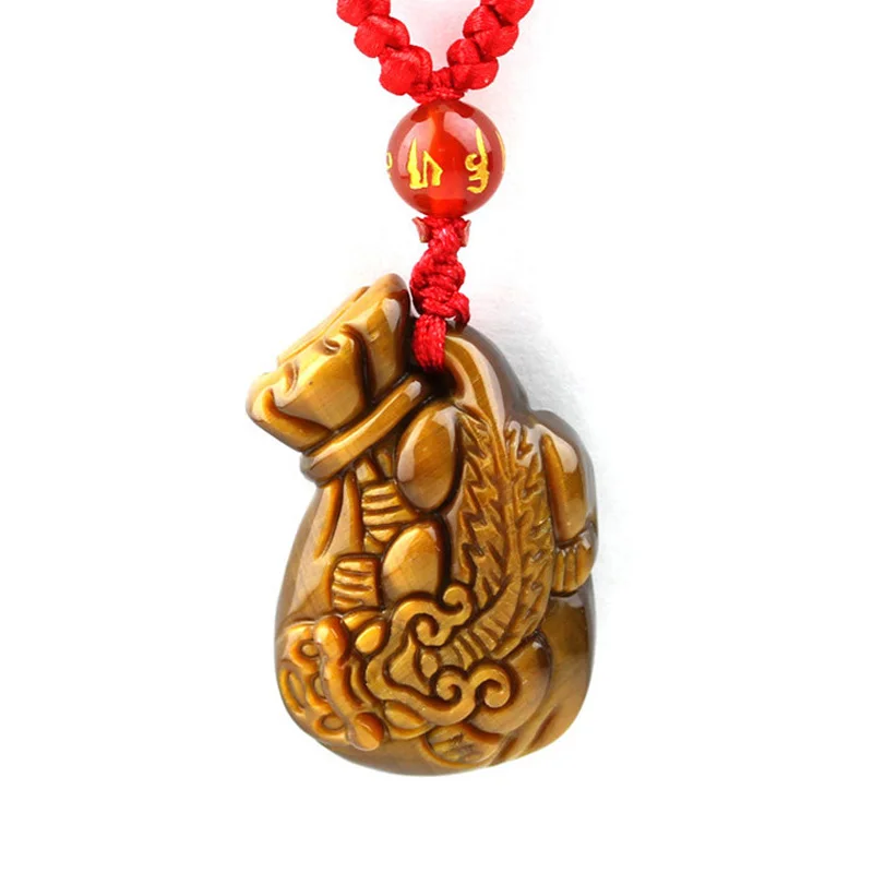 

Tigers Eye Stone Pendant Drop Shipping Brave Troops Purse Necklace With Chain Lucky Amulet Fine Jewelry For Men Women Gift