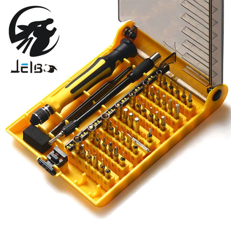 Jelbo 45 в 1 Precision Electron Магнитная отвертка Ручной инструмент мини руководство