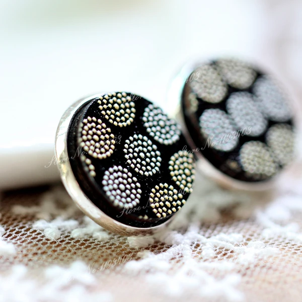 10 шт. уникальные круглые тисненые 3D точки 16 мм цветные рисунки шаблон лазерная