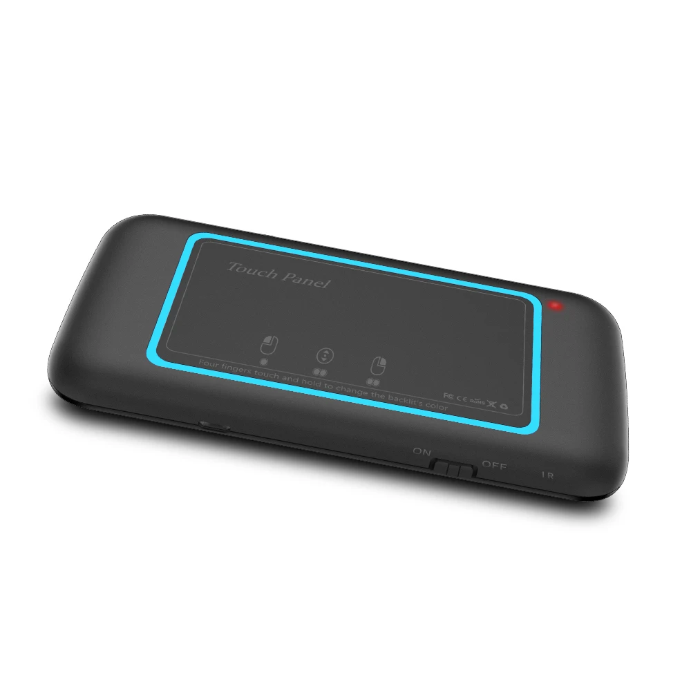 H20 подсветка Airmouse 2,4 ГГц Беспроводная Клавиатура Ручной ИК обучающий пульт дистанционного управления с тачпадом для Smart tv Box PC