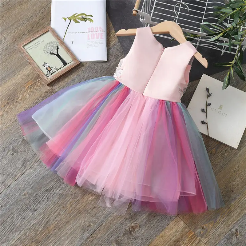 New Brand Floral Embroidery Girl Dress For Infant Kids Baby Party Wear Dresses Tutu Birthday Outfits Children Clothing | Детская одежда